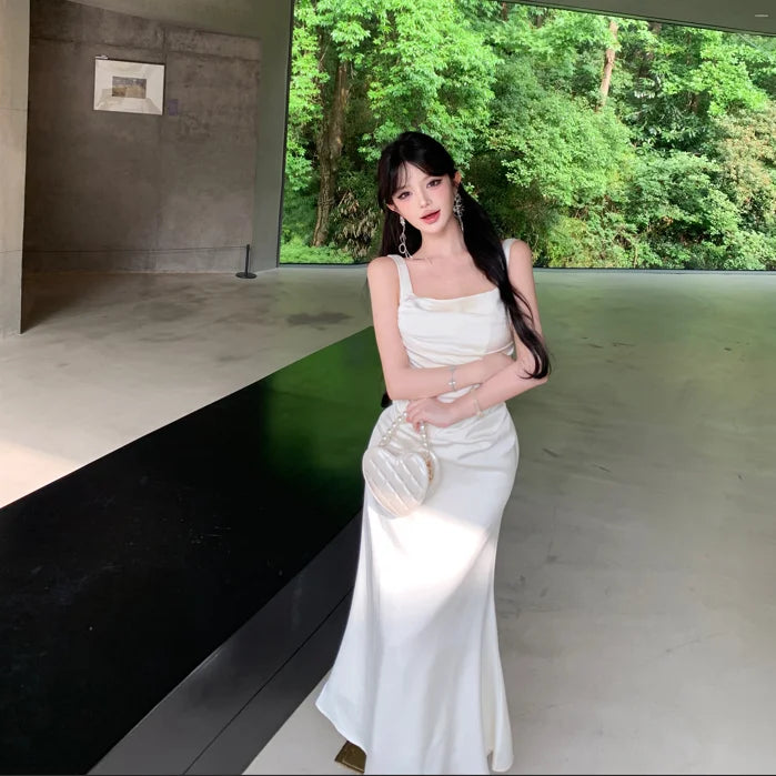 Elegant Satin Mermaid Maxi Dress