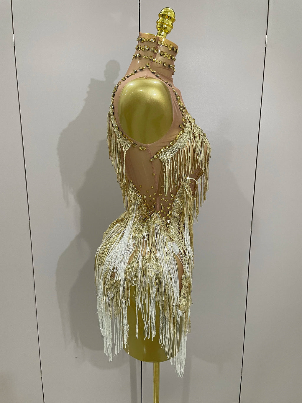 ✨ Golden Glam Fringe Mini Dress ✨