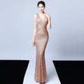 Luxury Sequin Mermaid Evening Gown | Luree Fashions