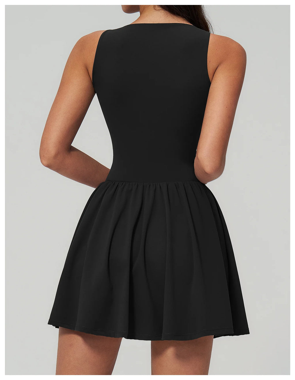 Elegant V-Neck Sleeveless Mini Dress | Luree Fashions