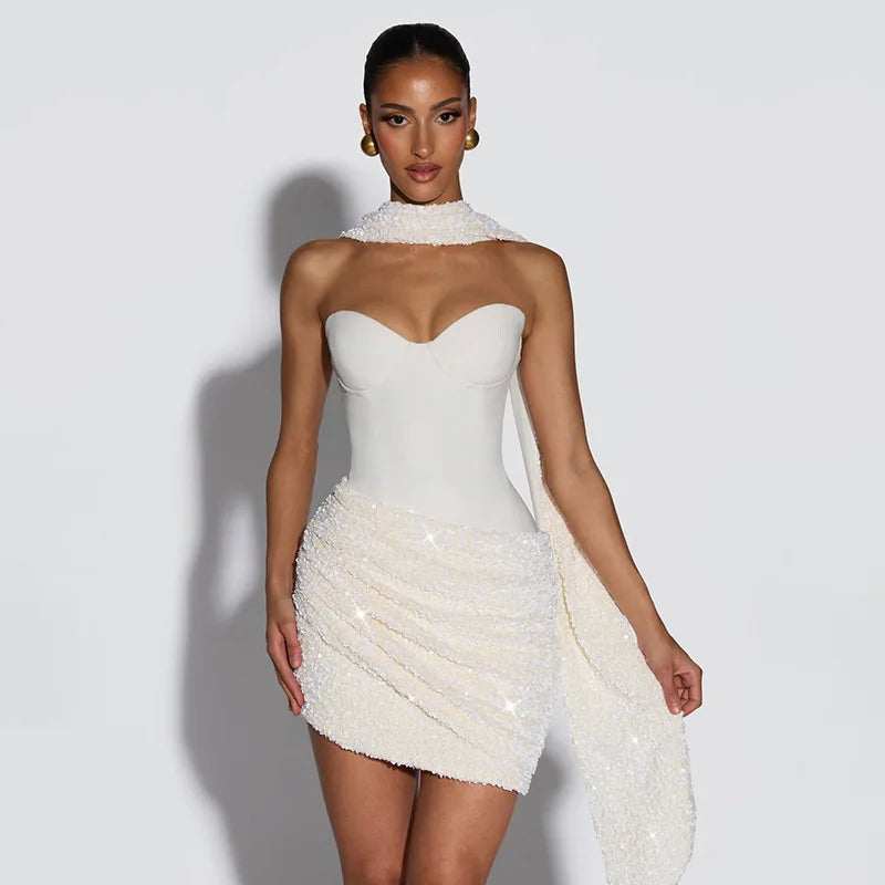 Luxury Choker Bodycon Mini Dress