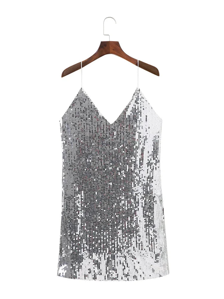 Women's Sequin Sparkle Mini Party Dress