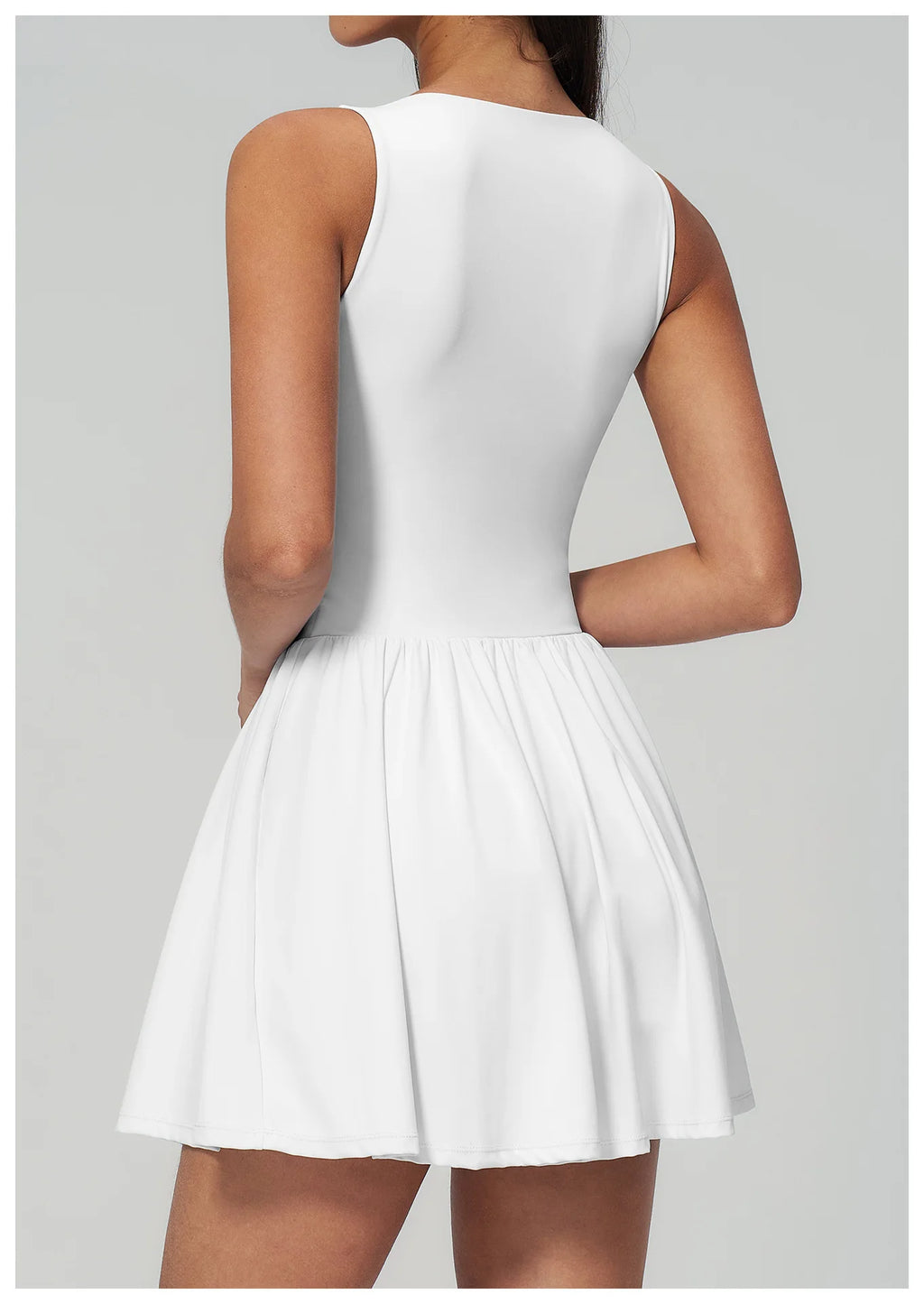 Elegant V-Neck Sleeveless Mini Dress | Luree Fashions