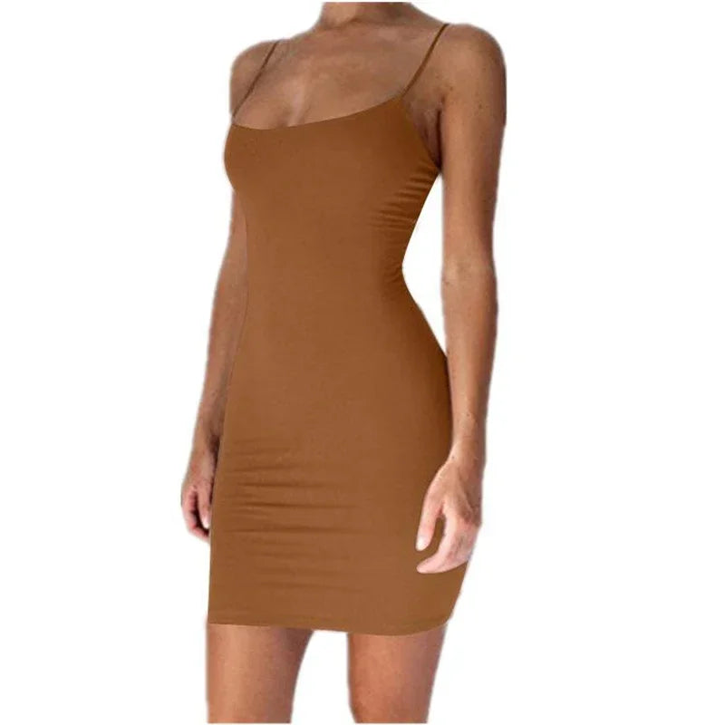 Elegant Bodycon Spaghetti Strap Mini Dress for Women