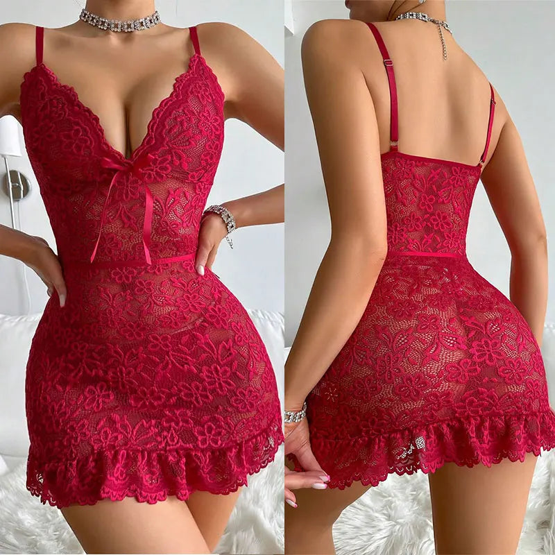 ✨️Velvet Desire Lace Night Dress✨️