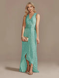 Luxury Sequin Sleeveless Evening Gown