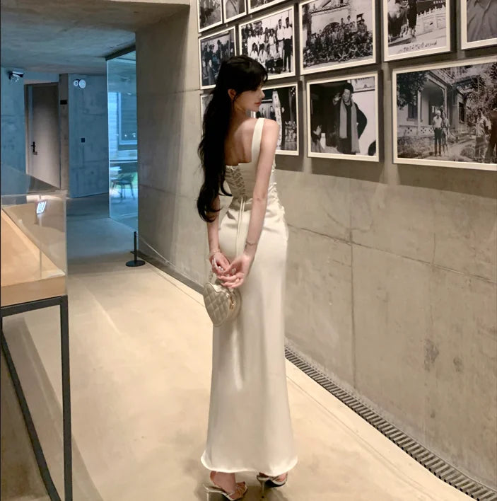 Elegant Satin Mermaid Maxi Dress