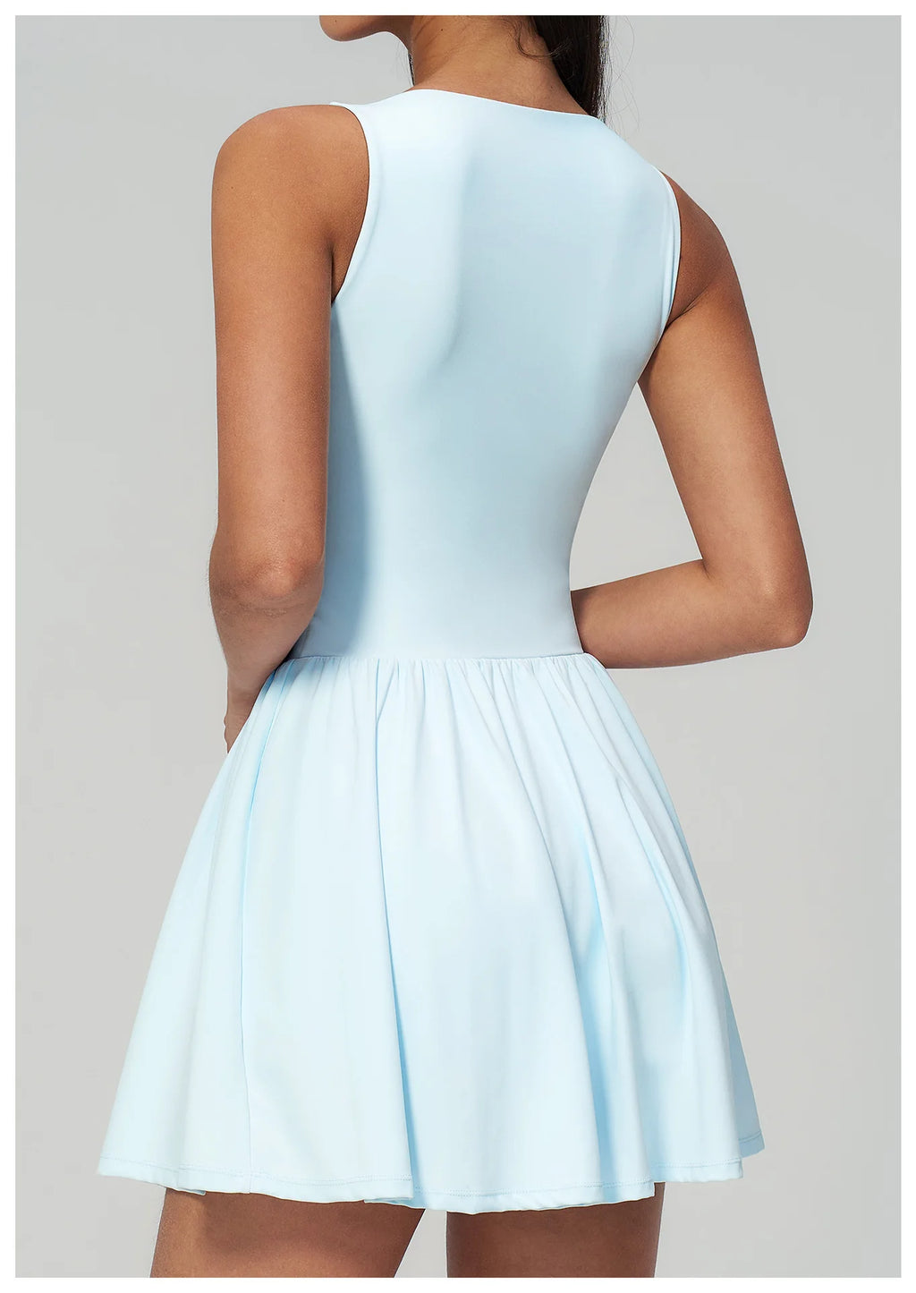 Elegant V-Neck Sleeveless Mini Dress | Luree Fashions