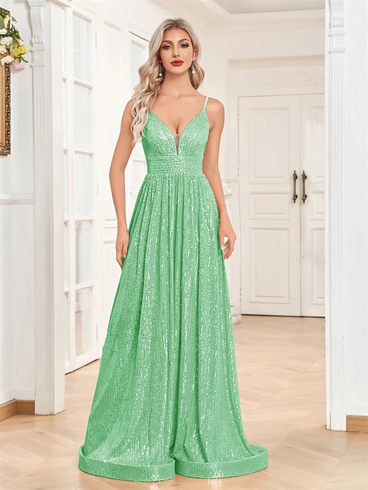 Elegant Champagne Lace Maxi Dress