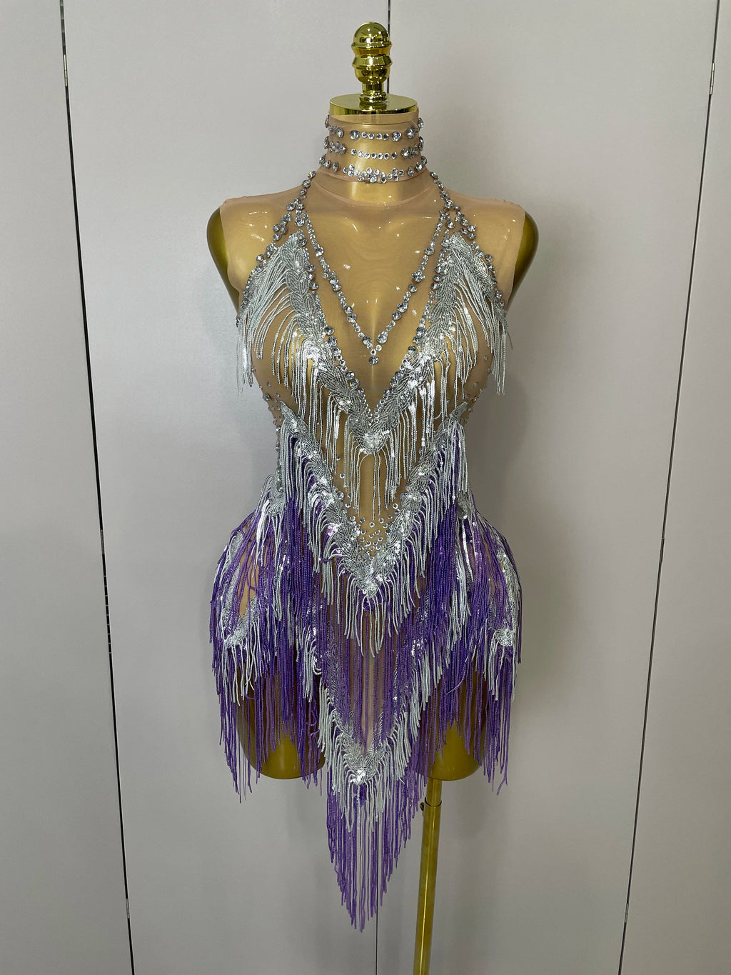 ✨ Golden Glam Fringe Mini Dress ✨