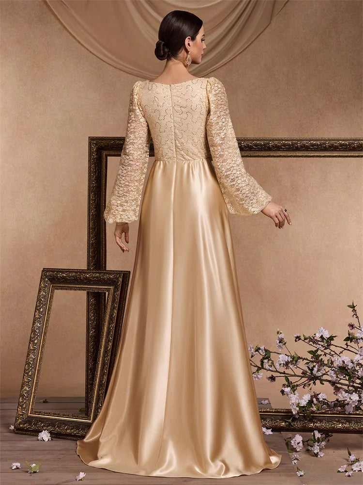 Elegant Vintage Lace Maxi Dress