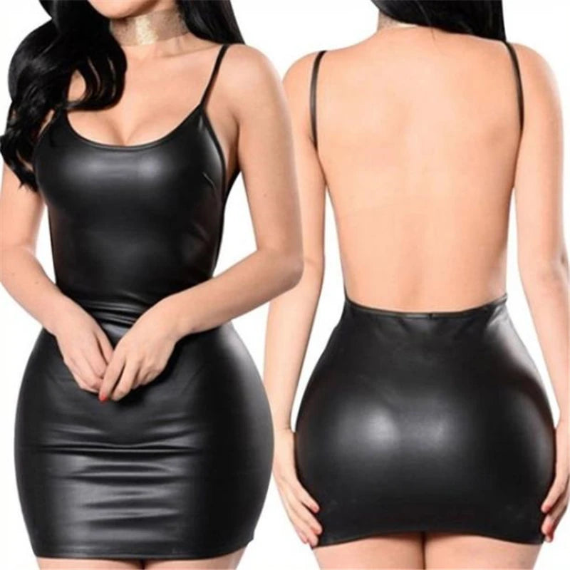 🖤 Midnight Curve Backless Mini Dress