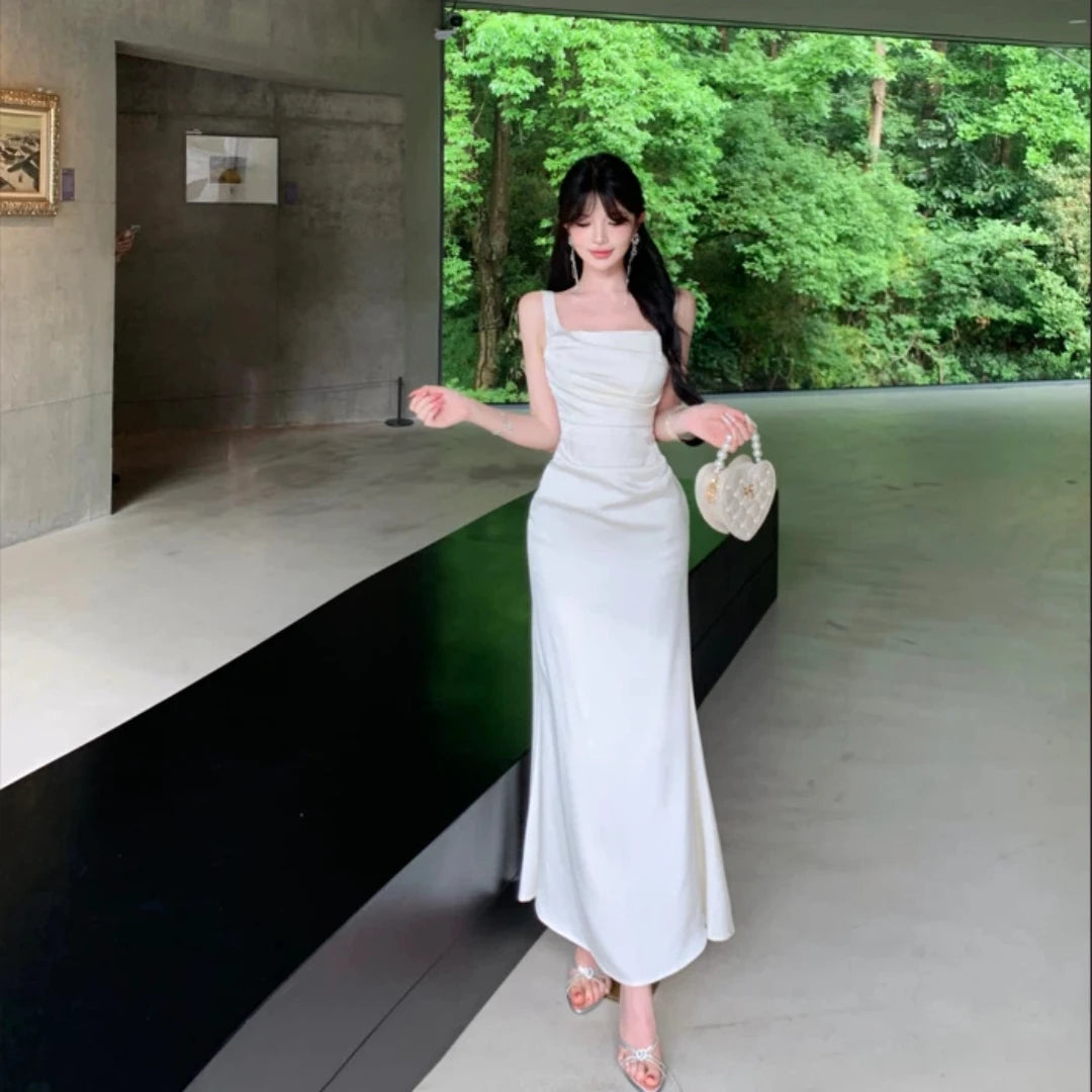 Elegant Satin Mermaid Maxi Dress