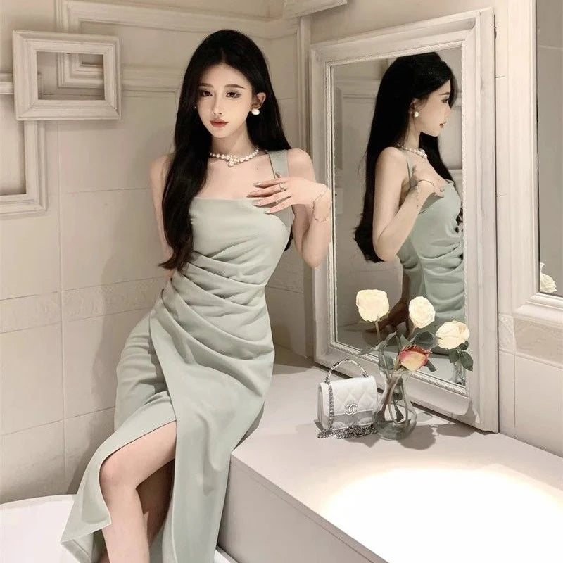 Luxury Satin Strapless Maxi Dress