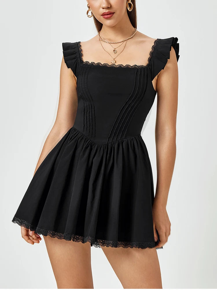 Sky Blue Ruffle Mini Dress
