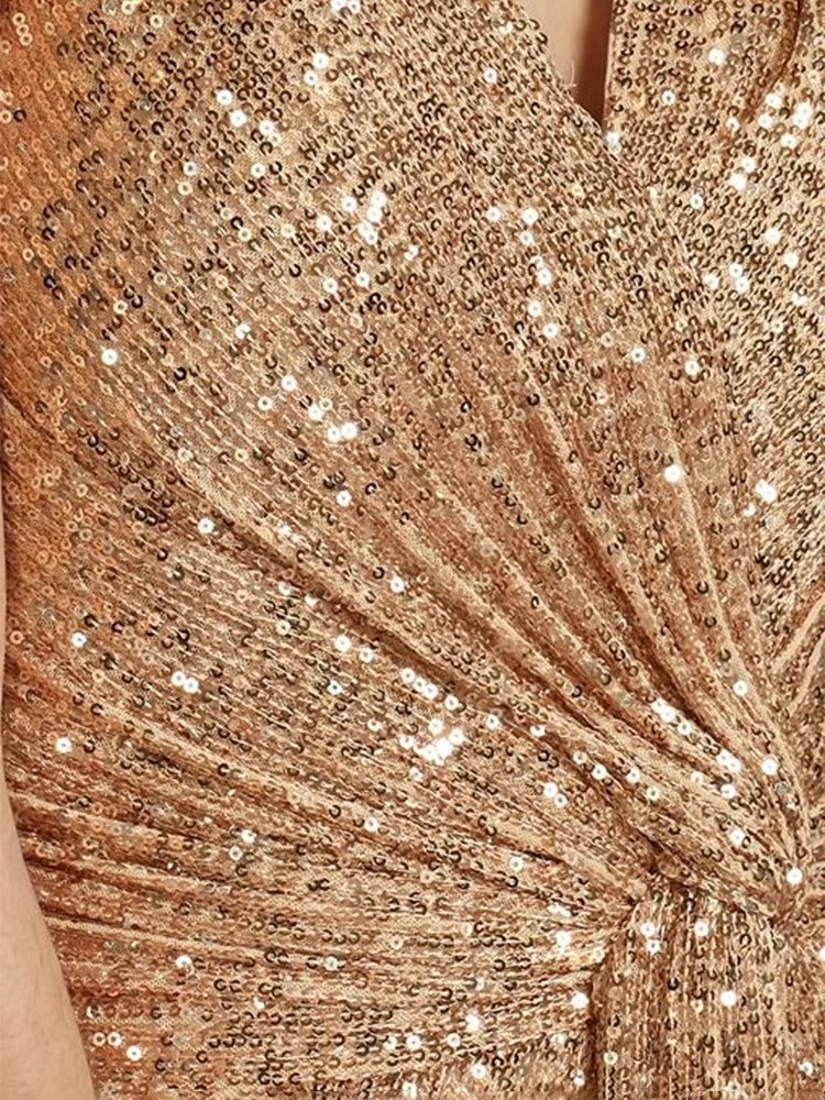 Luxury Sequin Sleeveless Evening Gown