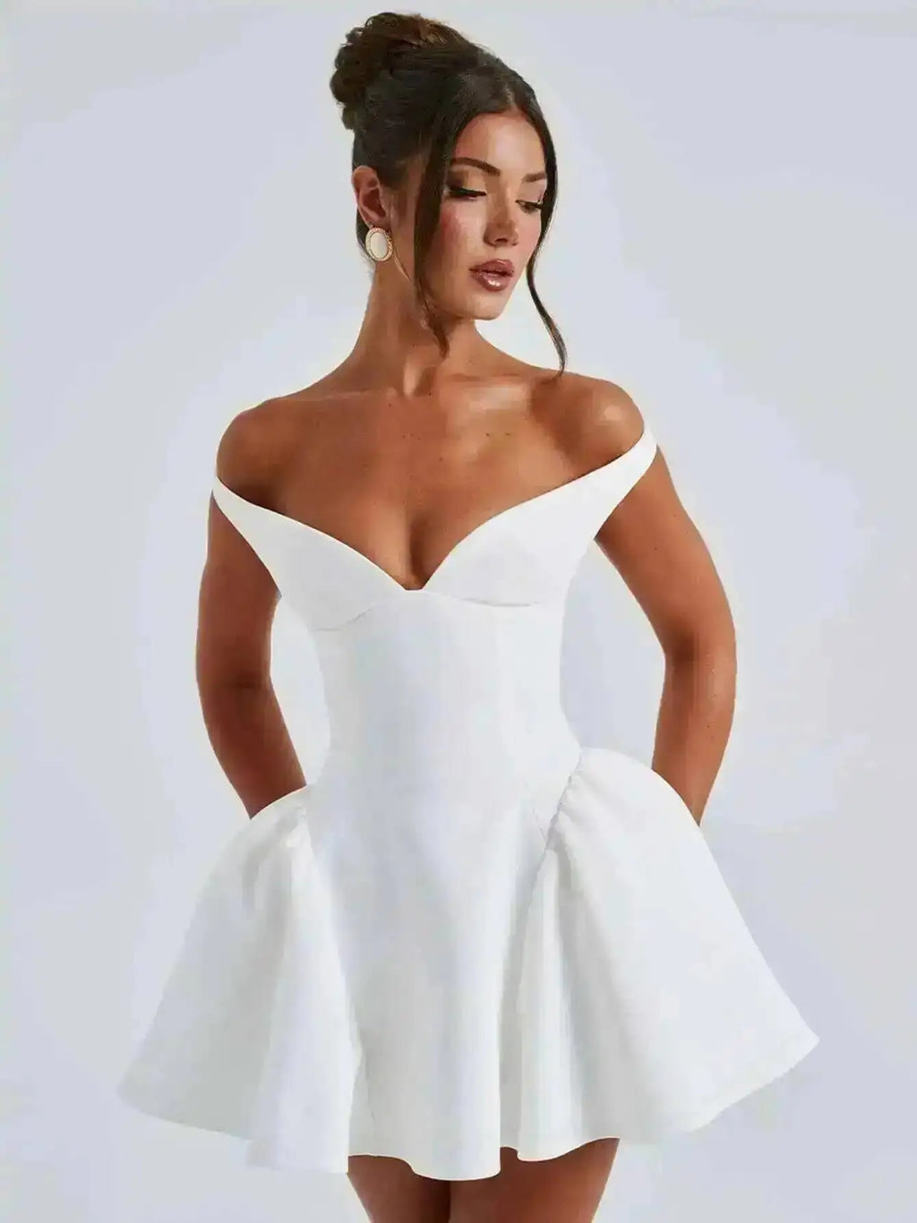 Elegant Halter Neck Backless Mini Dress