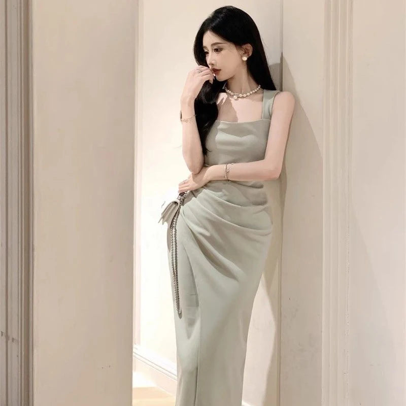 Luxury Satin Strapless Maxi Dress