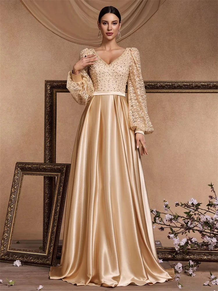 Elegant Vintage Lace Maxi Dress
