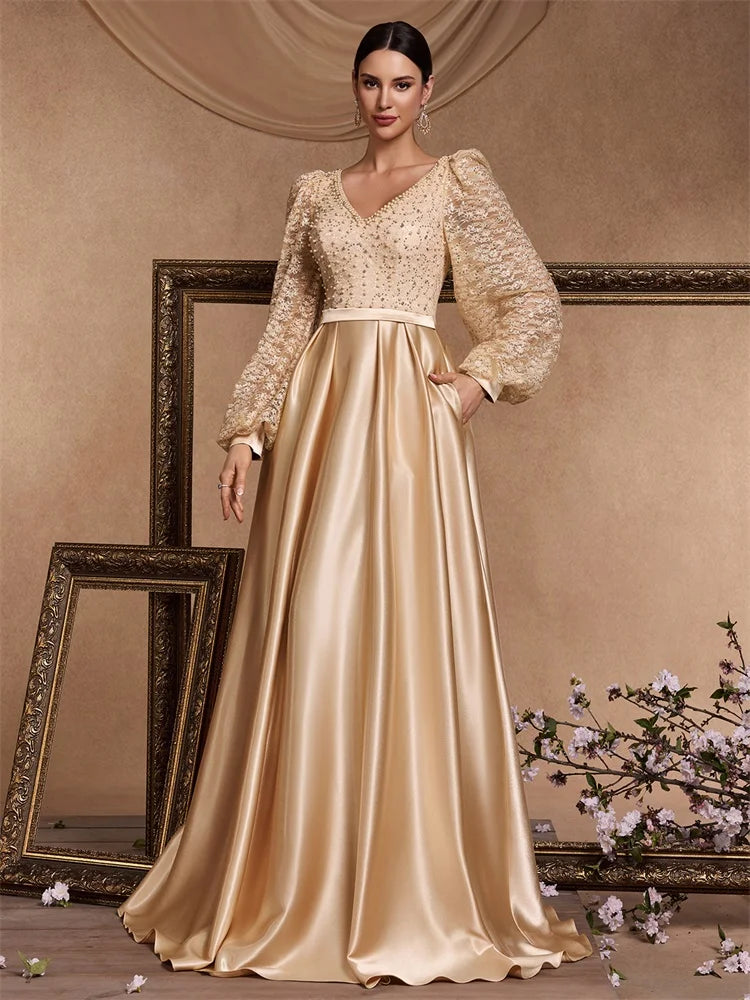 Elegant Vintage Lace Maxi Dress
