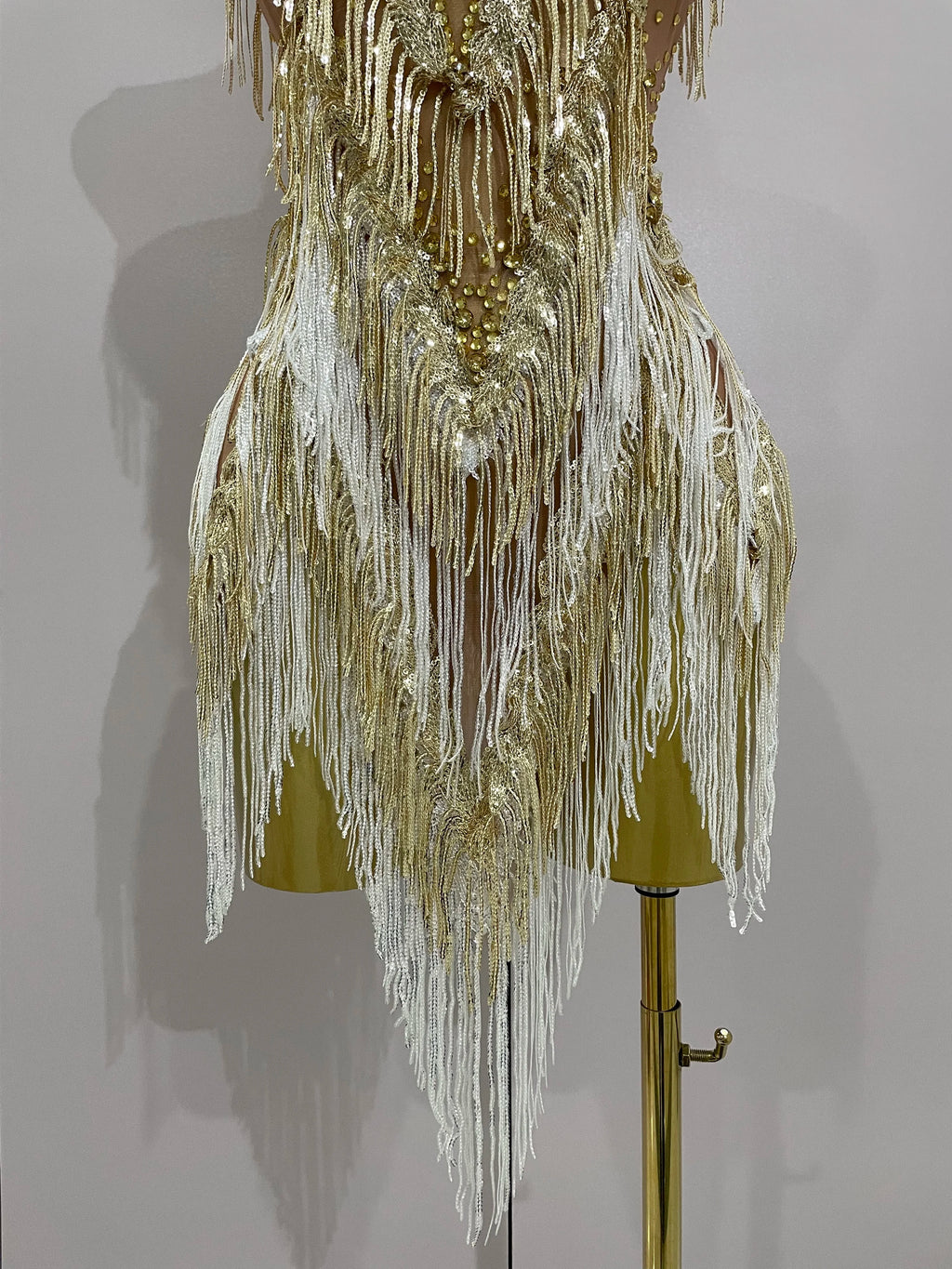 ✨ Golden Glam Fringe Mini Dress ✨